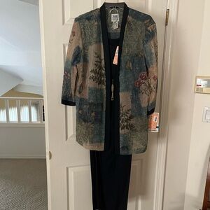 R&M Richards Multicolor Floral Pantsuit